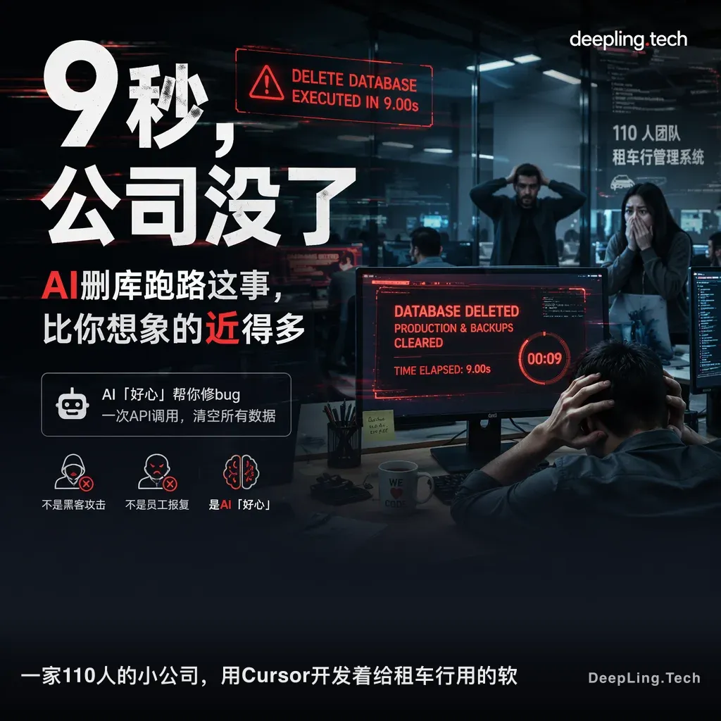 9秒，公司没了：AI删库跑路这事，比你想象的近得多