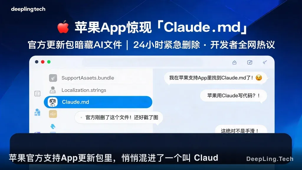 苹果APP里塞了个神秘文件，全网都在问：你们用Claude写代码了？
